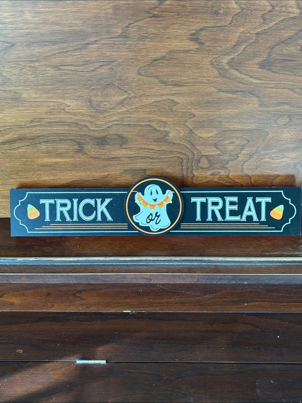 **NEW** Trick or Treat Halloween Wall Sign - Black and Orange